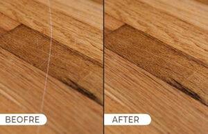 xử lý vết trầy xước gỗ