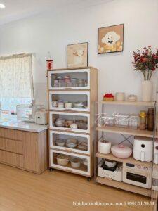 tủ bếp tiết kiệm diện tích