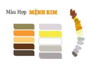 màu nội thất mệnh kim