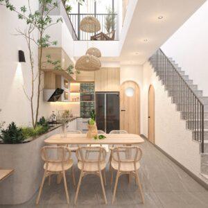 nội thất nhà ống 2 tầng