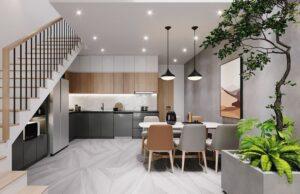 thiết kế phòng khách nhà ống