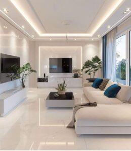 thiết kế phòng khách nhà ống